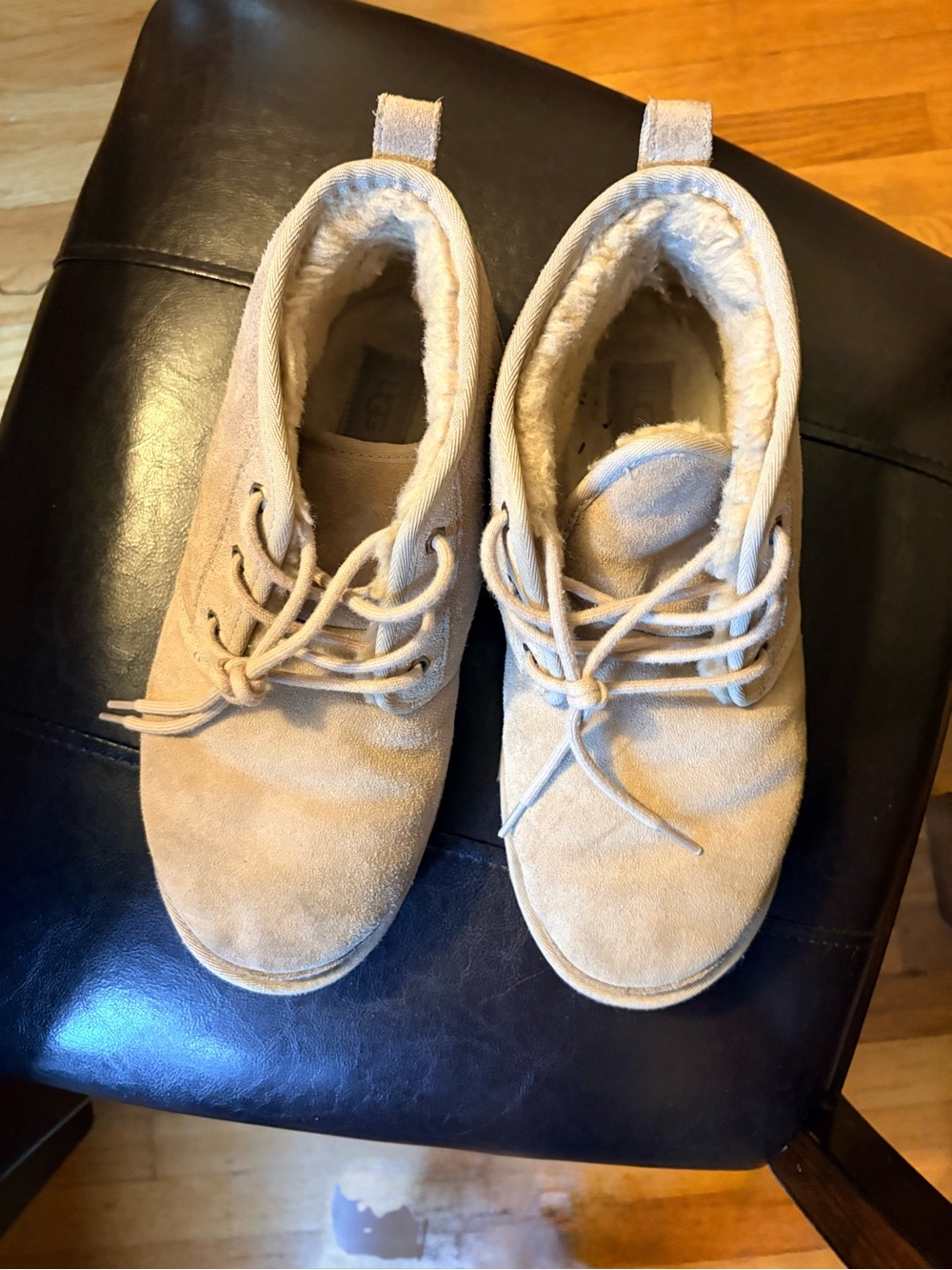 UGG Chestnut Suede Shearling-Lined Ankle Boot